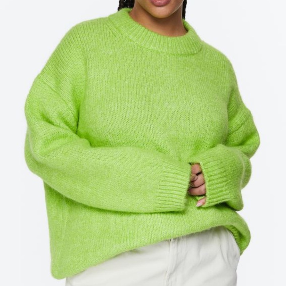 🍋‍🟩 LIME CREW-NECK SWEATER